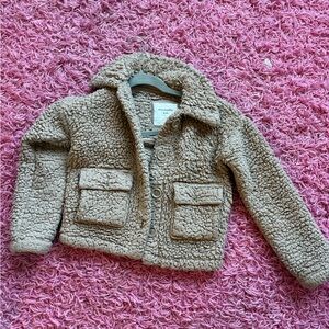 Abercrombie Kids Tan Sherpa Jacket